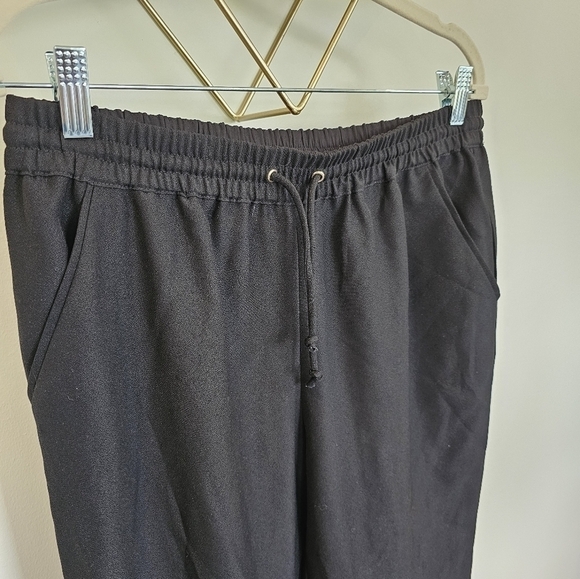 Vince Camuto Black Pull On Drawstring Waist Dress Casual Ankle Pants Size Medium - Picture 3 of 10